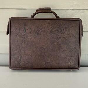 Vintage Hartmann Luggage Belting Leather 4" Slim Attache Briefcase Locking
